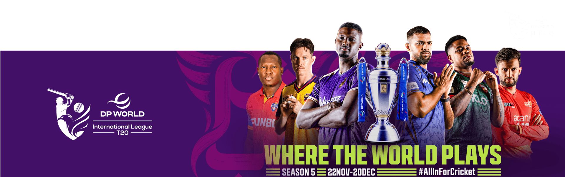 DP World ILT20 - Where The World Plays Footer Banner